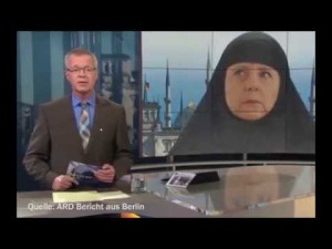 Скандал! Телевизия изтипоса Меркел с фередже (ВИДЕО)