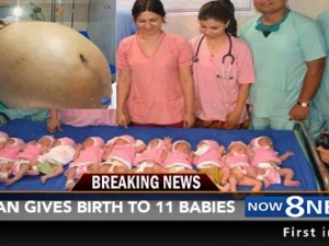 42-годишна жена роди 11 момчета
 