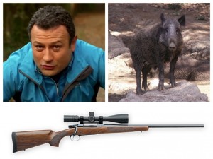 Димитър Рачков стреля по диви прасета с пушка за 11 бона