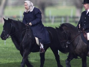 Британската кралица яхна кон 