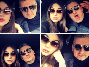 Кирил Добрев снима фотосесия с дъщеря си
 