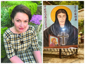Ани Салич се моли на Преподобна Стойна
 